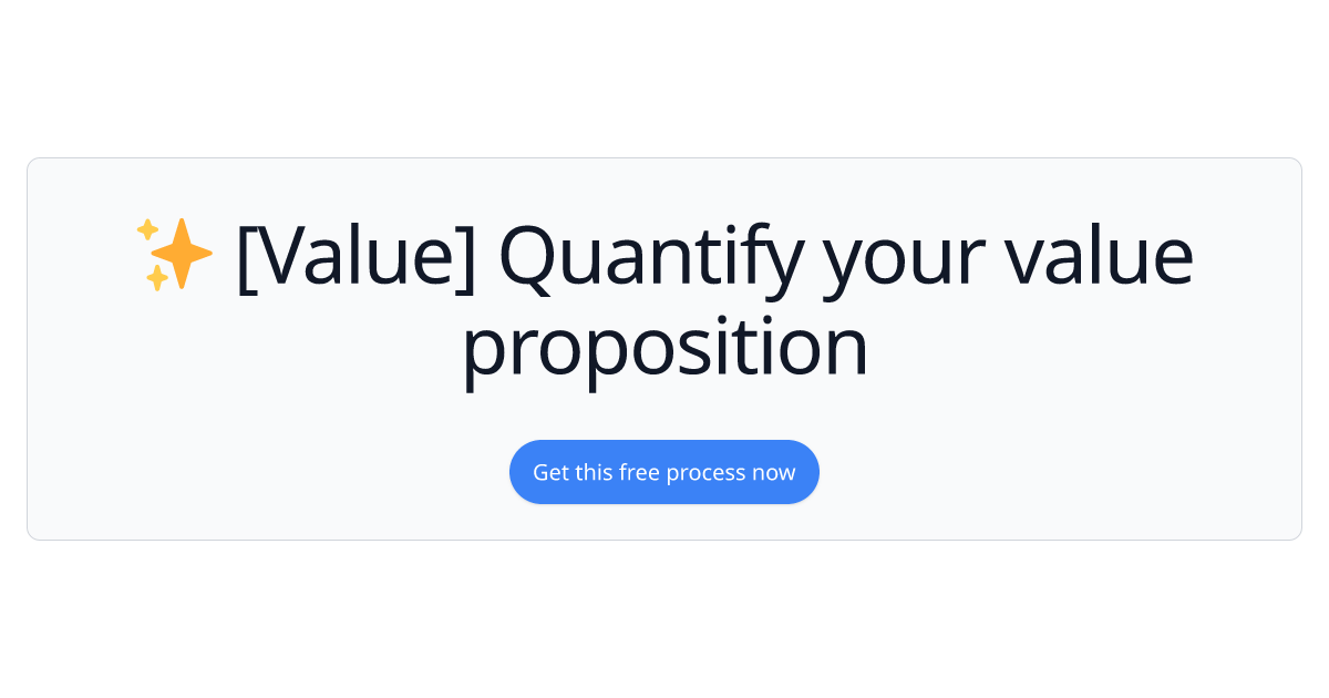 [Value] Quantify your value proposition Calm Business OS