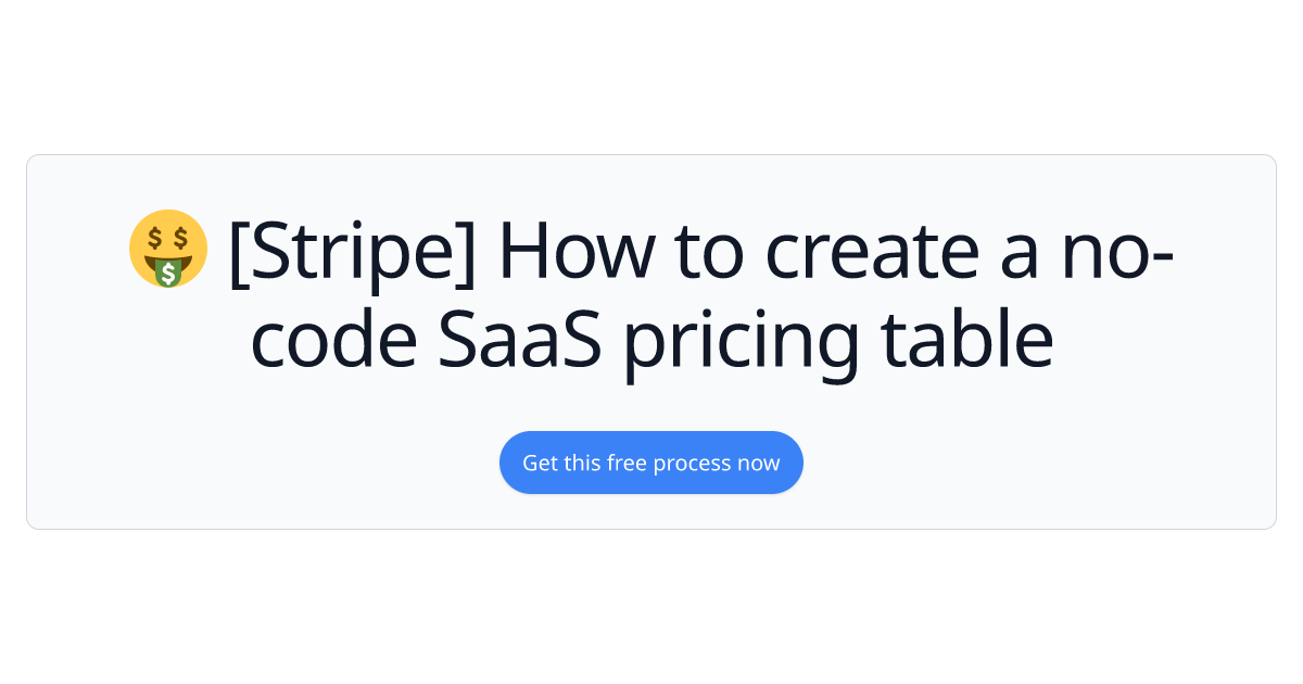🤑 [Stripe] How to create a nocode SaaS pricing table Calm Business OS